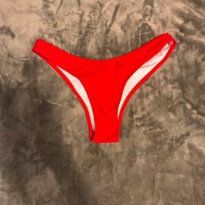 red bikini bottoms.
